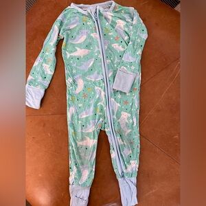 Little sleepies sharks zip up pajamas 6-12M